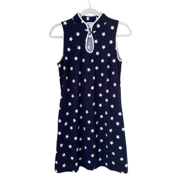 JayeBird Sport Emily Golf Active Mini Dress Navy Stars Patriotic Tuckernuck - Picture 5 of 8
